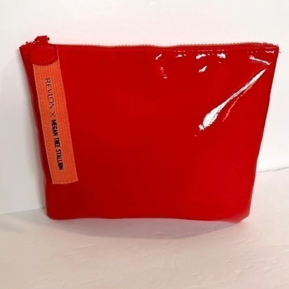 The Revlon x Megan Thee Stallion makeup bag with oversized zipper